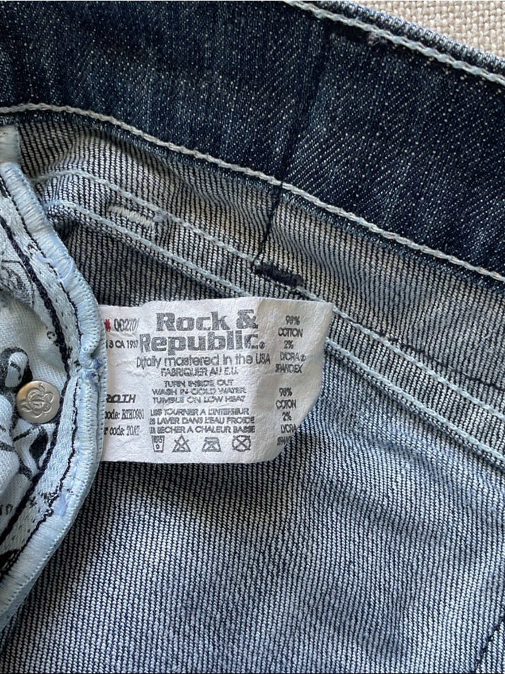 Rock & Republic Dark Blue Bootcut Jeans - Picture 10 of 13